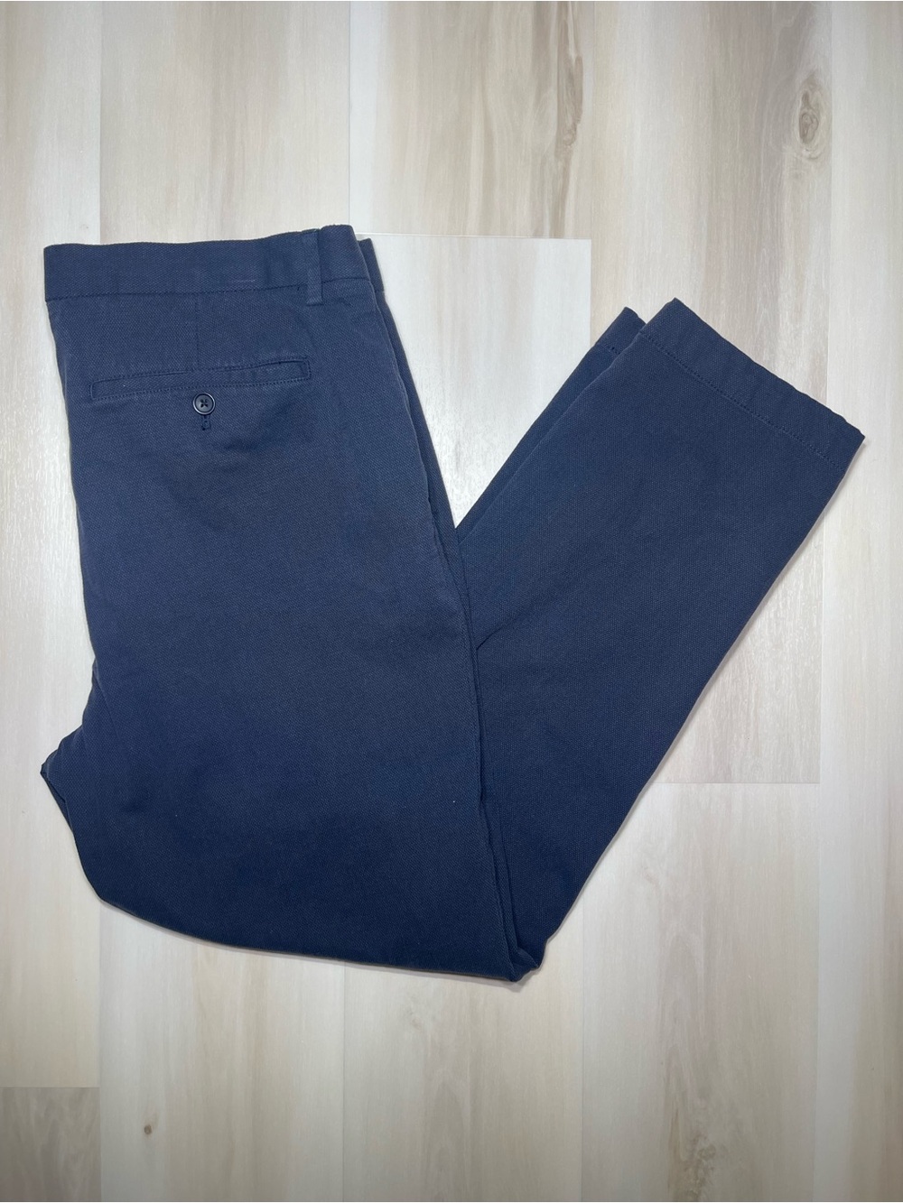 Banana Republic Slim Fit 36x30 Cotton Navy Trousers Dress Pants 5 Pockets